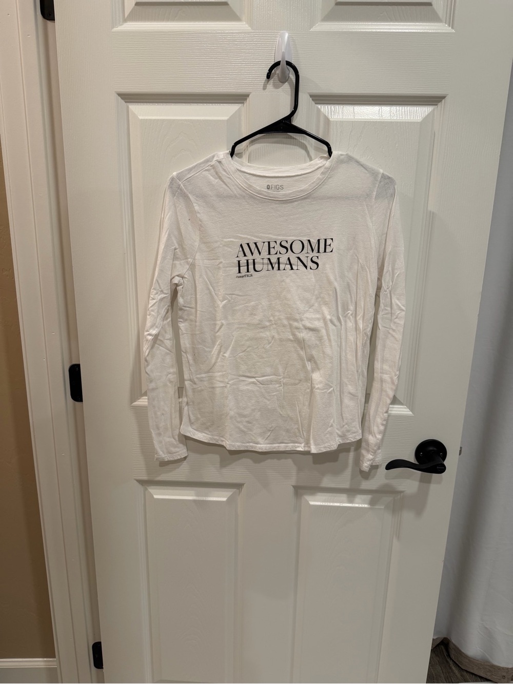 Figs White Long Sleeve "Awesome Humans" Tee